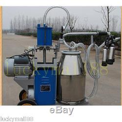 Electric Milking Machine For farm Cows Goat Bucket 2Plug 25L 304 Stainless Steel