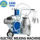 Electric Milking Machine Help Farm Cow Bucket Vacuum Piston Pump Usa Big Sale