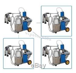 Electric Milking Machine Milker For farm Cows Bucket 25L 304 Stainless Carejoy