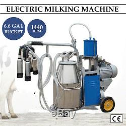 Electric Milking Machine Milker VacuumPiston Pump Bucket Barrel Cow+Goat Dairy