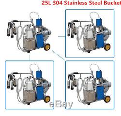 Electric Milking Machine Milker ca For form Cows Bucket 25L 304 Stainless Steel