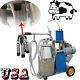 Electric Milking Machine Milker Farm Cow Bucket 25l Ss Vacuum Pistonpump Auto Ce
