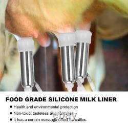 Electric Milking Machine Stainless Steel Bucket Cow Milker US Plug