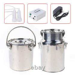 Electric Milking Machine Vacuum Pump For Farm Cow Sheep Goat Milker with 5L Bucket