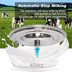 Electric Milking Machine for Cow 3L Portable Pulsation Adjustable Vacuum Pressur