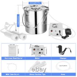 Electric Milking Machine for Cows Sheep Portable Pulsation Milking Machine 9L