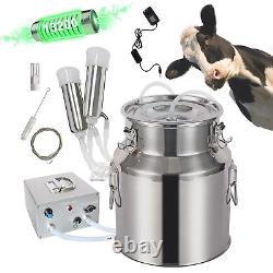Electric Milking Machine for Goats/Cows 14L Portable Pulsation Vacuum Pump Milke