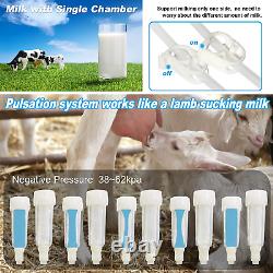 Electric Milking Machine for Goats/Cows 3L/7L/14L Portable Pulsation Vacuum Pump