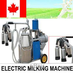 Electric Milking MachineVacuum Piston Pump Milker Stainless Steel For Farm Cow