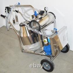 Electric Vacuum Pump Milking Machine Farm Bucket for Cows with Cleaning Brush