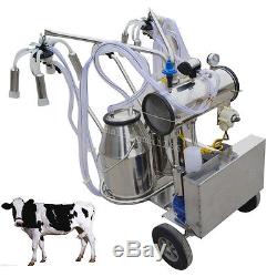 Electric Vacuum Pump Milking Machine For Farm Cows Double Tank High Quality