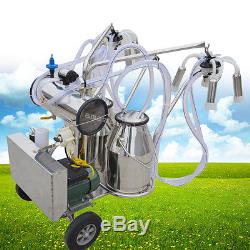Electric Vacuum Pump Milking Machine For Farm Cows Double Tank USA Warehouse