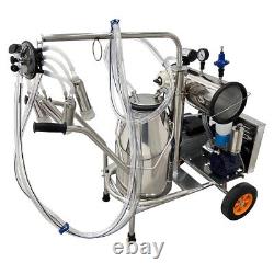 Farm Bucket Milker Vacuum Pump Milking Machine for Cows &Goats with 25L Bucket