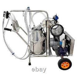 Farm Bucket Milker Vacuum Pump Milking Machine for Cows &Goats with 25L Bucket