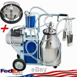 Farm Electric Milking Machine For Goats Cows WithBucket Automatic 550W 25L+Gift US