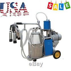 Farm Use Electric Milking Machine Milker For Farm Cows+Stainless Steel Bucket
