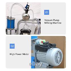 Goat Milking Machine Stainless Steel Electric Milker 6L Automatic Stop Device