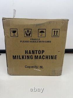 Hantop 6L Goat Milking Machine, Rechargeable Battery Powered 304 Stainless Steel