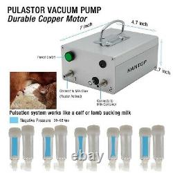 Hantop Cow Goat Milking Machine, Pulsation Vacuum Pump Milker, Automatic Port
