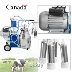 Heavy Duty Electric Milking Machine Cow Milker Portable Piston Pump 25L Bucket