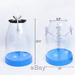 KAY Portable Transparent 25L Cow Milker Dairy Milking Bucket Tank Barrel