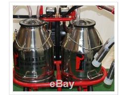 Melasty Cow Milking Machine Portable Electric Milking System Twin Buckets