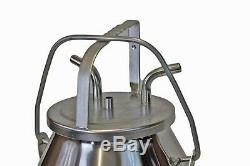 Melasty Portable Cow Bucket Milker Stainless Steel with Silicone Liners 8 Gal