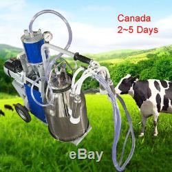 Milking Machine Milker For farm Cows + Bucket Piston Vacuum Pump Canada Stock