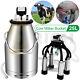 Milking Machine Stainless Steel Cow Bucket Tank Barrel Milker Professional 25l