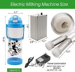 Milking Machine for Cow Electric Milker 3L Portable Pulsation Vacuum Pump