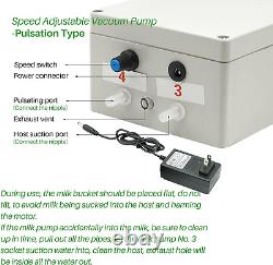 Milking Machine for Cow Electric Milker 3L Portable Pulsation Vacuum Pump