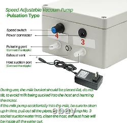 Milking Machine for Cow Electric Milker 3L Portable Pulsation Vacuum Pump Automa
