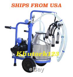 Milking Machine for Cows 120V 30L/ 7.4 US Gal Stainless Steel Milker FREE Extras