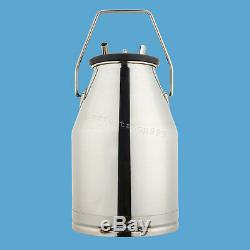 NEW Portable Cow Milker Bucket Tank Milking Machine Barrel 304 Stainless Steel
