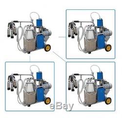 New 25L Bucket Electric Milking Machine For farm Cows Goat Milk Stainless Steel