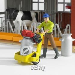 New Bruder Toys Cow Barn with Milking Machine Figure Accessories Bruder 62621