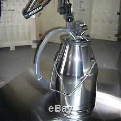New Portable Cow Bucket Milker Milking Barrel Tank Machine -304 Stainless Steel