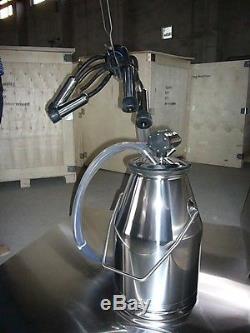 New Portable Cow Bucket Milker Milking Barrel Tank Machine -304 Stainless Steel