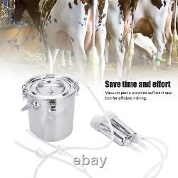 New (US Plug)7L Milking Machine Kit For Cow Portable Adjustable Pulsating Electr