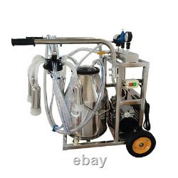 Oil-free Vacuum Pump Electric Stainless Steel Bucket Cow Goat Milk Machine 110V