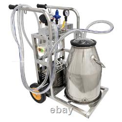 Oil-free Vacuum Pump Electric Stainless Steel Bucket Cow Goat Milk Machine-USED