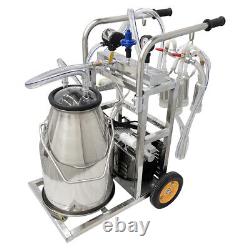 Oil-free Vacuum Pump Electric Stainless Steel Bucket Cow Goat Milk Machine-USED