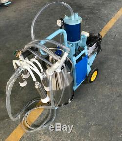 Piston Milker Electric Milking Machine Stainless Steel Bucket For Cows and Goats