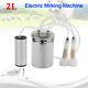 Portable 2l Electric Milking Machine Vacuum Pump Double Head For Cattle Goat Cow
