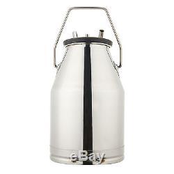 Portable 304# Stainless Steel Cow Milker Milking Machine Bucket Tank Barrel New