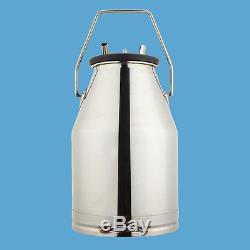 Portable Cow Milker Milking Machine Bucket Tank Barrel Stainless Steel New Sale