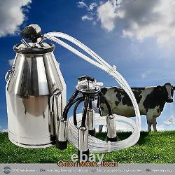 Portable Cow Milker Stainless Steel Milking Bucket Tank Barrel