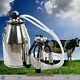 Portable Cow Milker Stainless Steel Milking Bucket Tank Barrel New