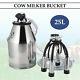 Portable Cow Milking Equipment Cow Milker Stainless Steel Milk Bucket L80 Us