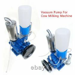 Portable Cow Milking Machine Vacuum Pump Cow Sheep Milker Bucket Tank Barrel USA